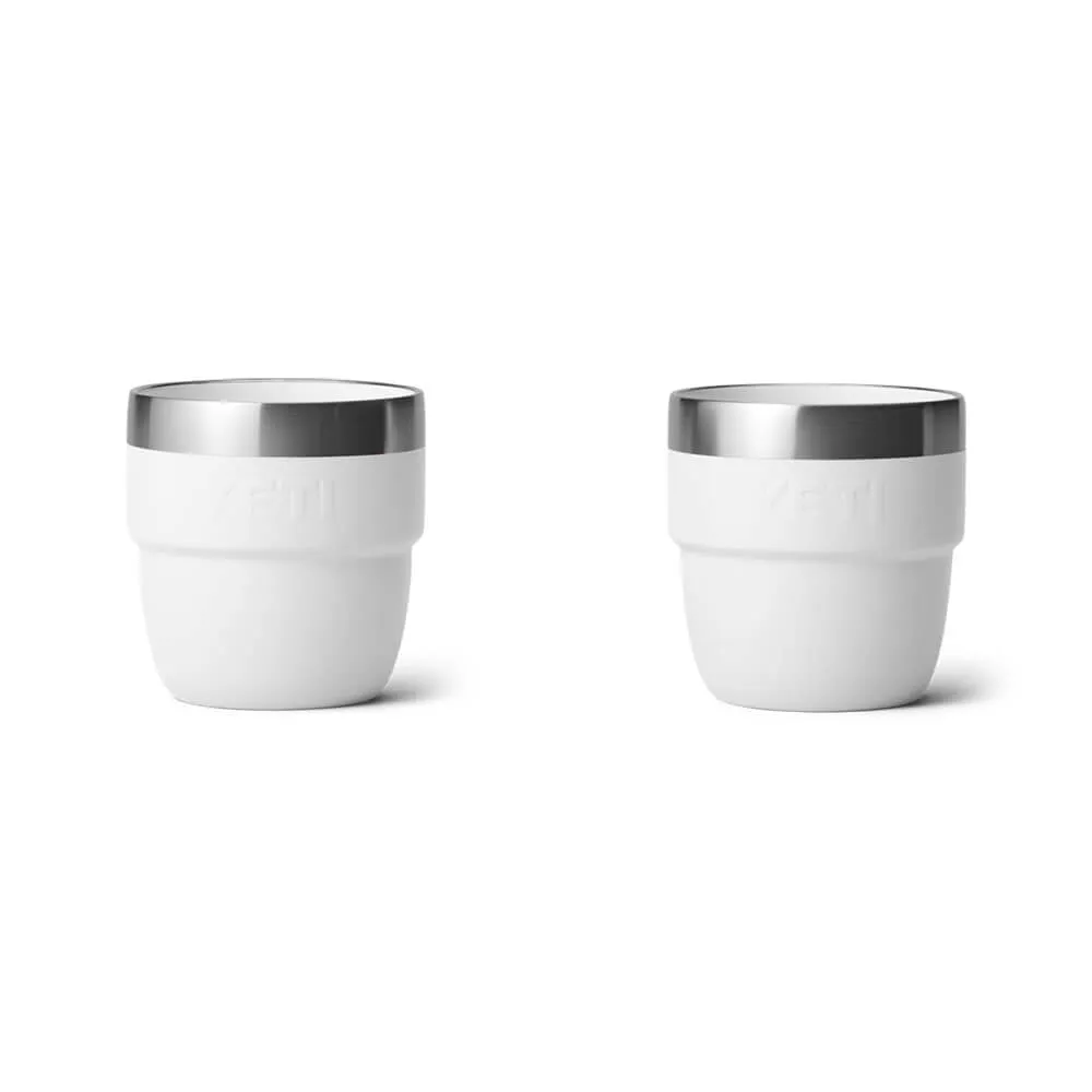 21071501858 TAZA RAMBLER 4oz STACKABLE 2 PIEZAS  BLANCO MARCA YETI