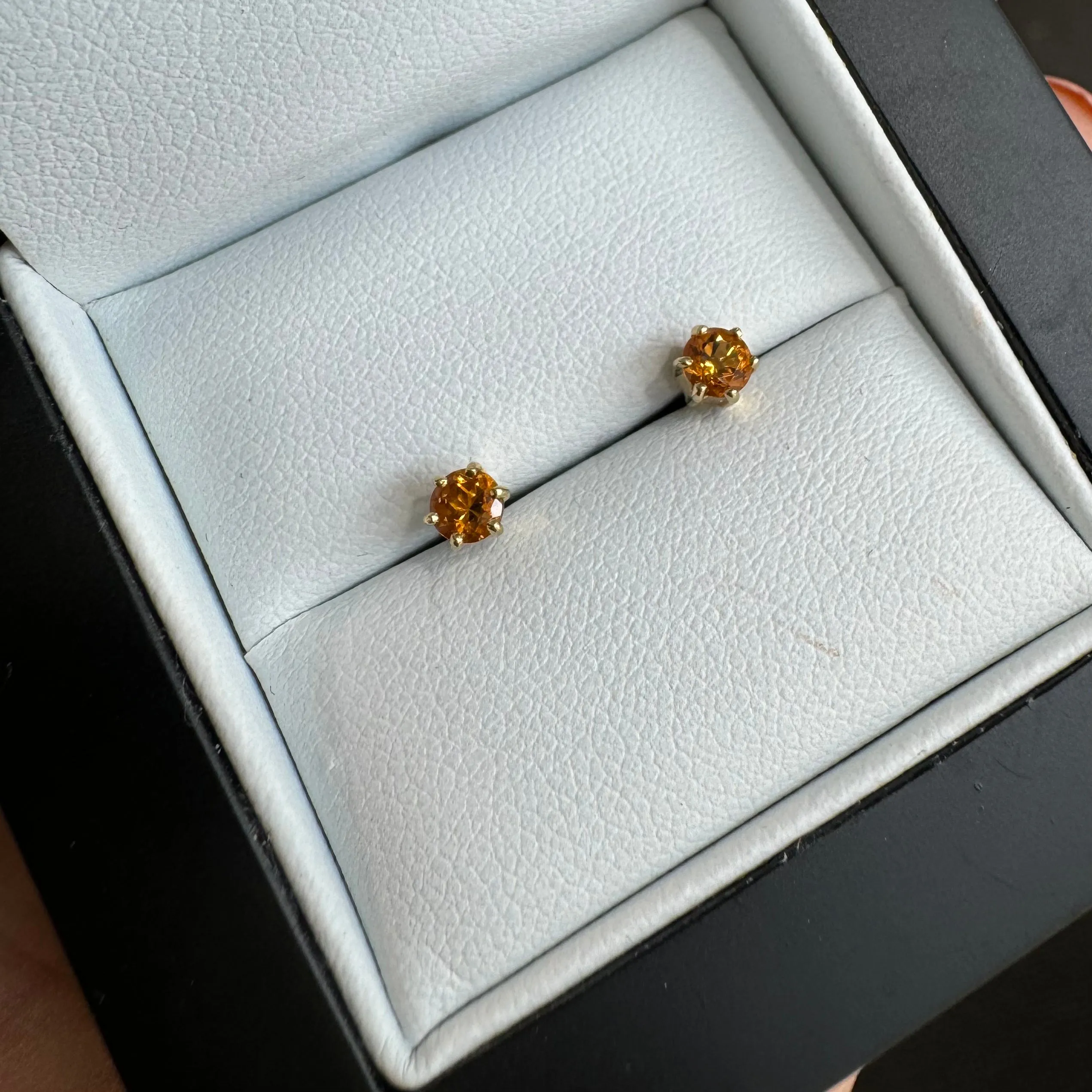 9ct Yellow Gold Citrine Stud Earrings