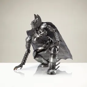 Batman with Batarang Inspired Recycled Metal Sculpture