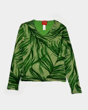 Kenzo 2-Layer Jungle Print Mesh Top 2000's