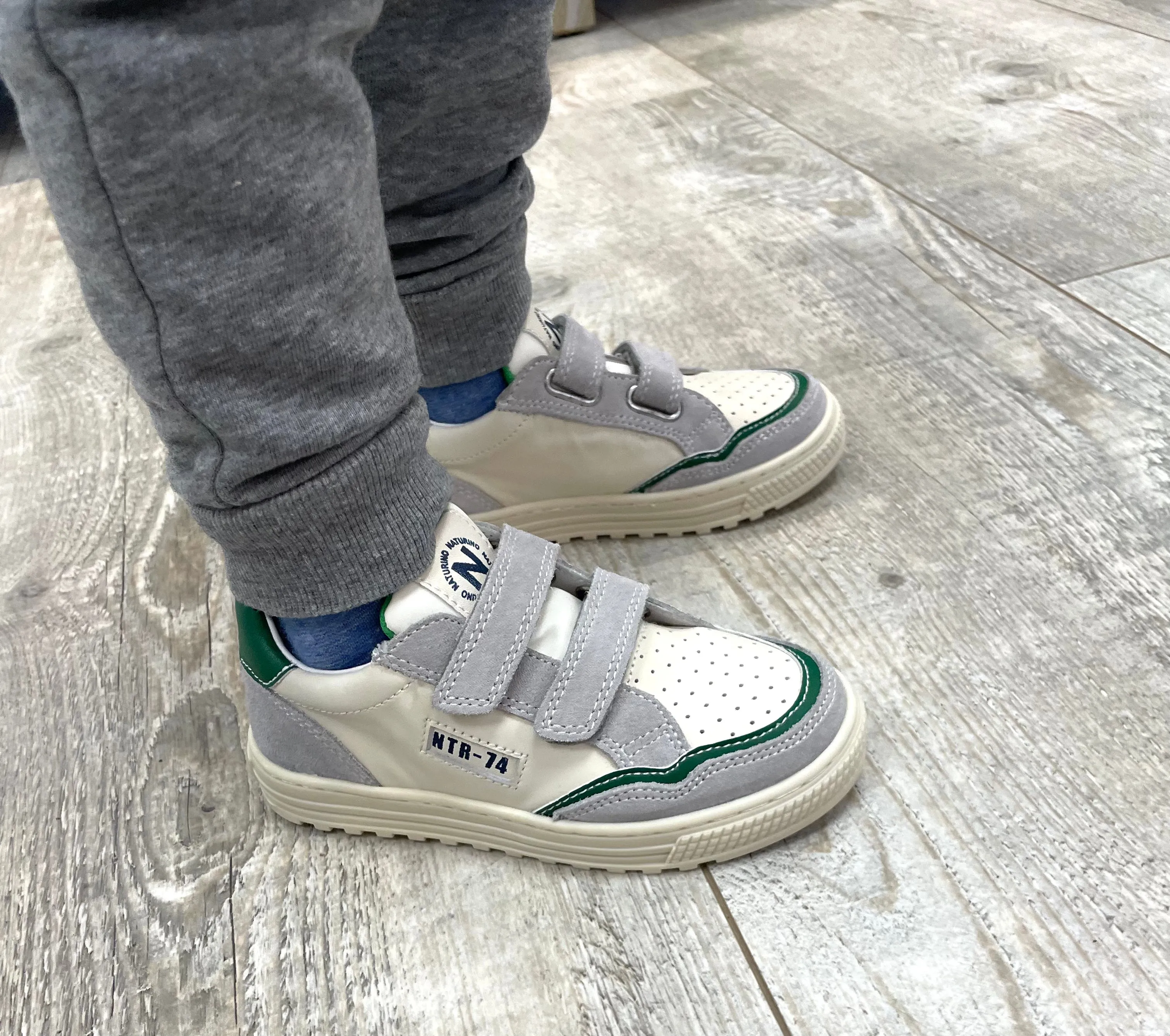 NATURINO ARITON Blanc Vert chaussures Basses Baskets