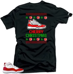 Shirt to Match Jordan 11 Cherry Varsity Red - Cherry Christmas